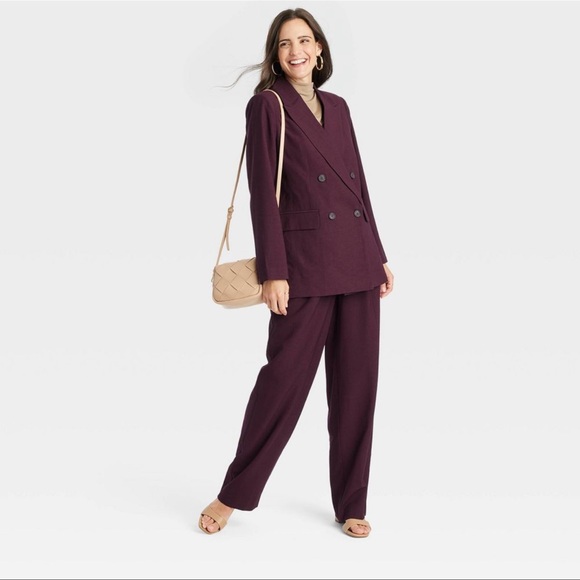 A New Day Women's Double-Breasted Purple Blazer 1X NWT new - Picture 3 of 4